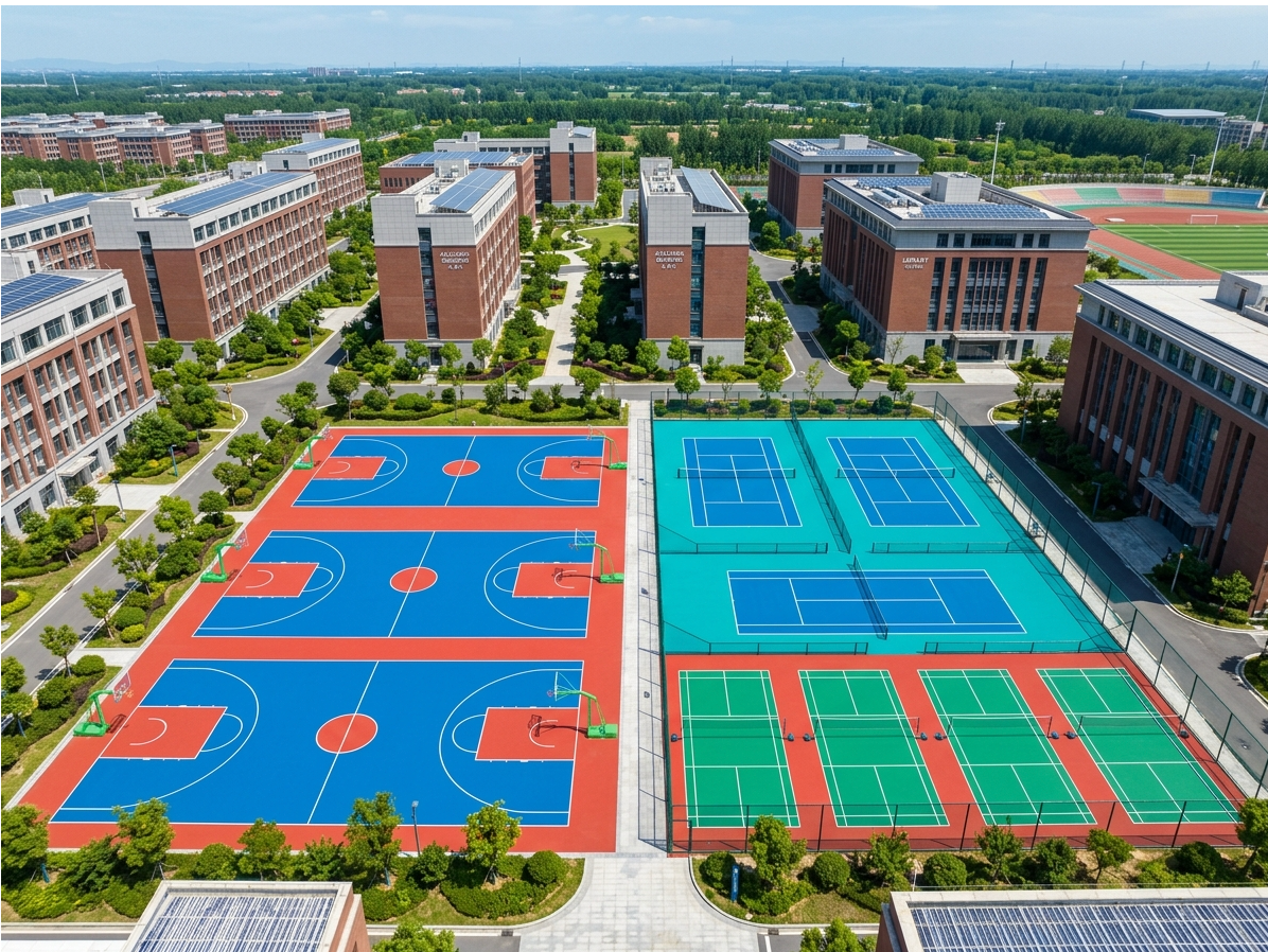商丘市硅PU球场塑胶跑道 - 一站式服务